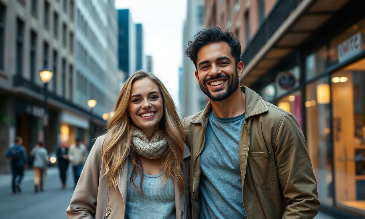 高身長女子と彼氏のデート風景