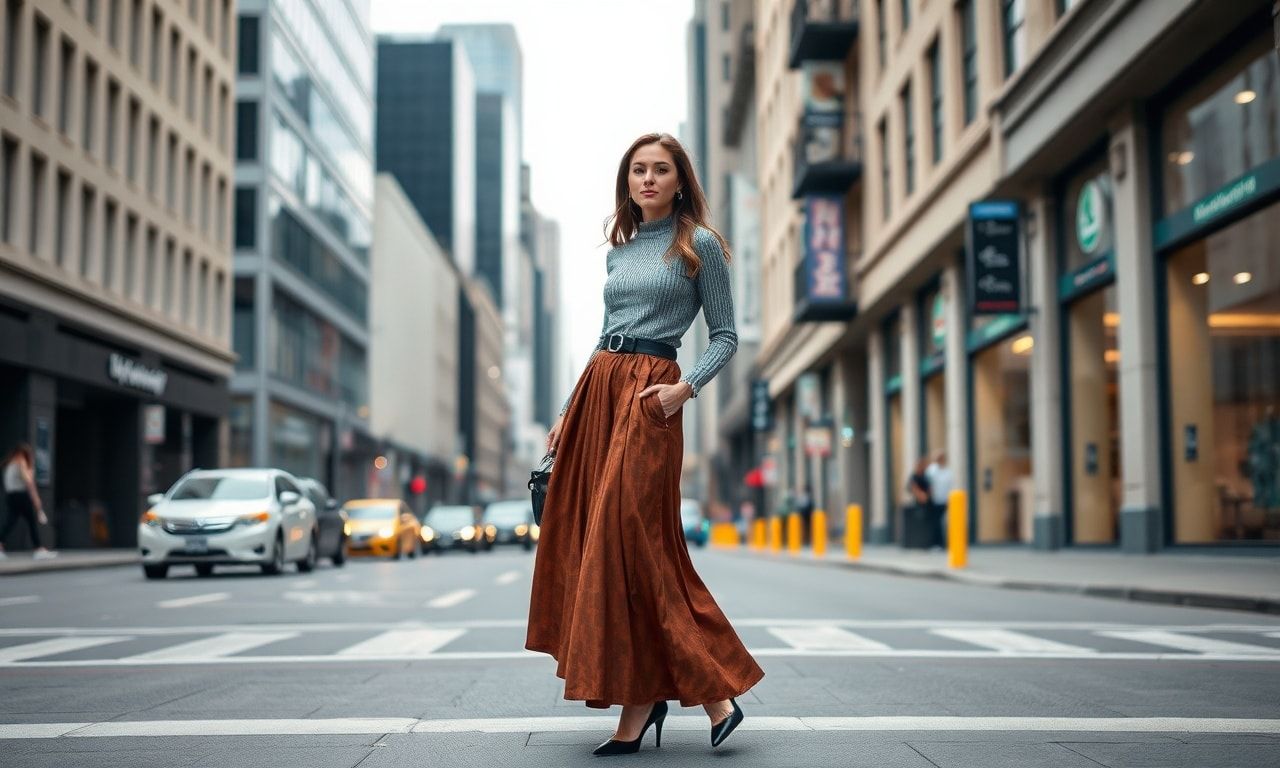 高身長女子のスカートスタイル