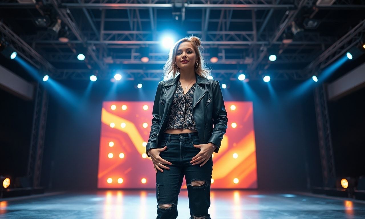 ステージで輝く高身長の女性