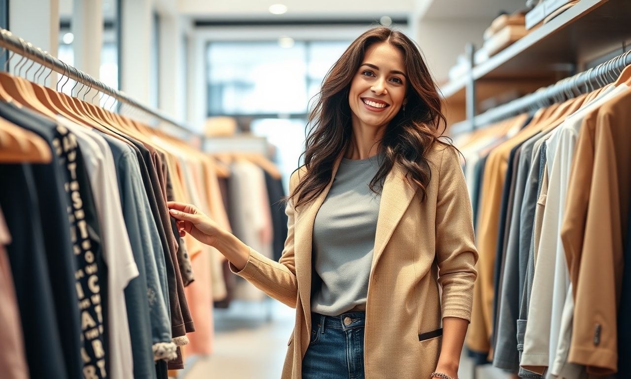 ファッションを楽しむ高身長女子