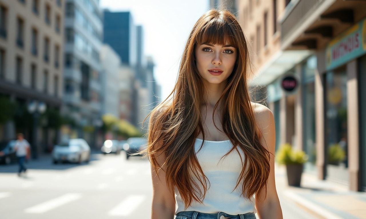 高身長女子のヘアスタイルイメージ