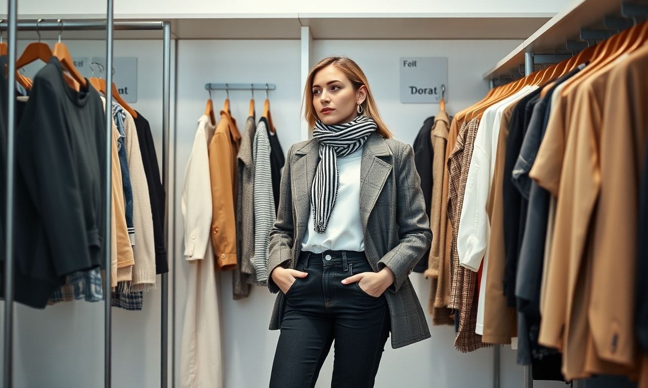 ファッションを楽しむ高身長の女性