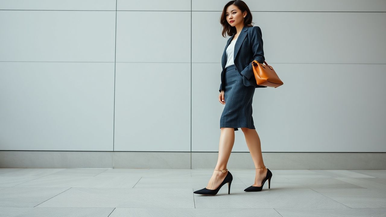 高身長女性のヒールコーデのイメージ