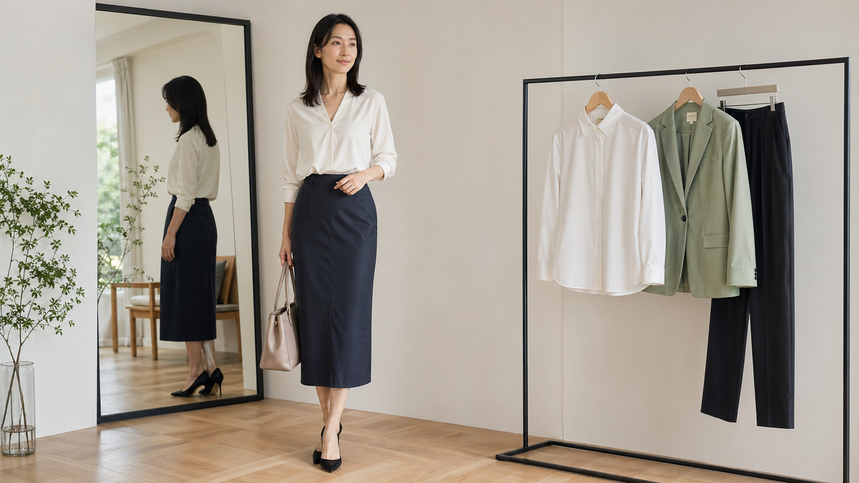 高身長女子の骨格ストレート向け基本アイテムと着こなし例