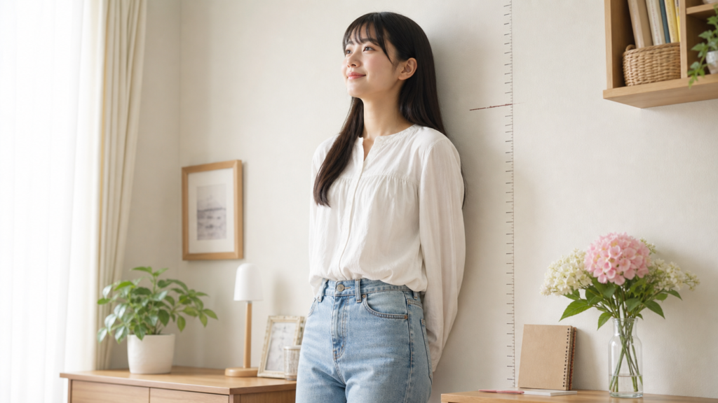 高身長女子が成長記録を振り返るアイキャッチ