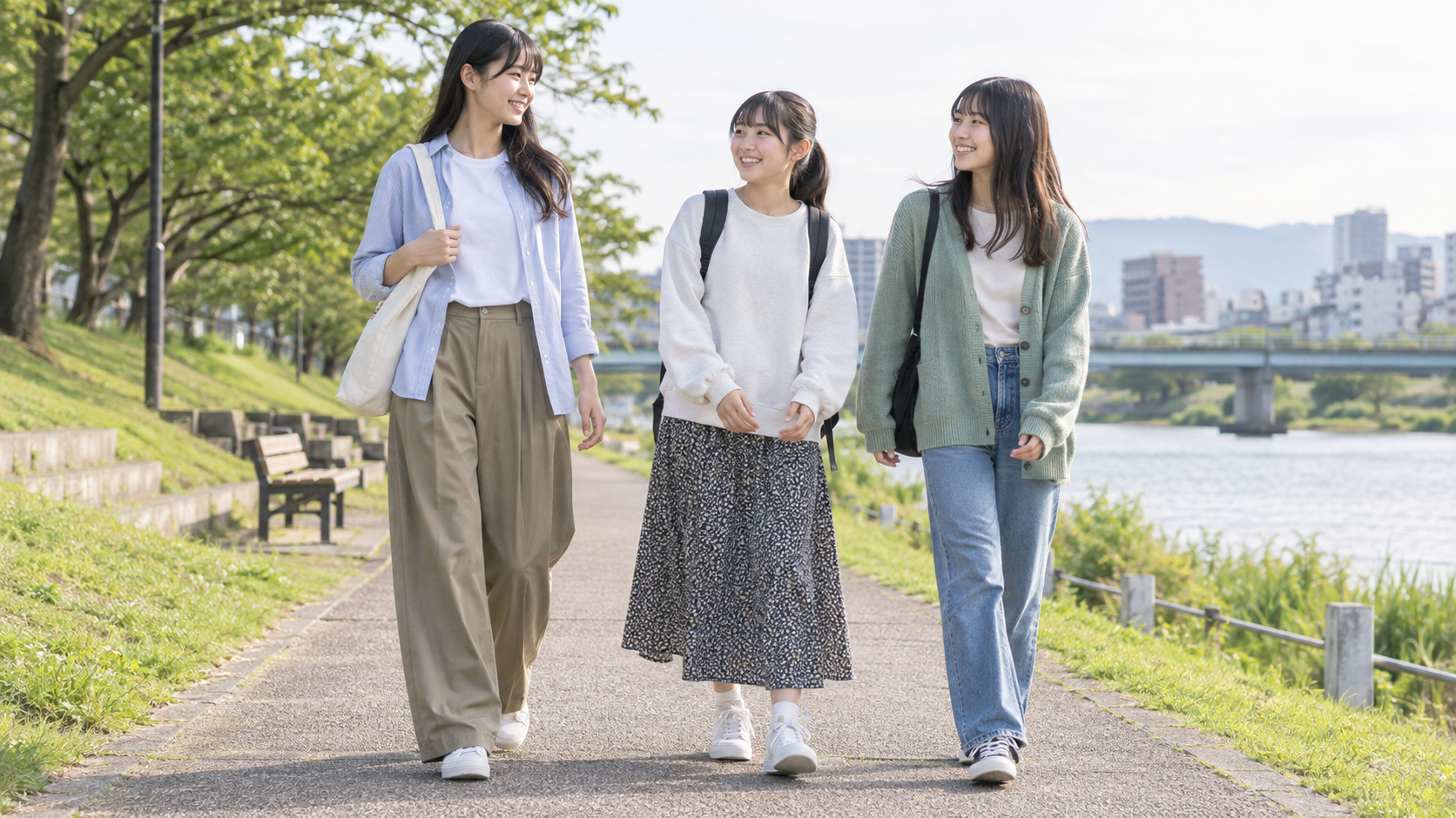 高身長女子の中学生向け休日コーデ3例